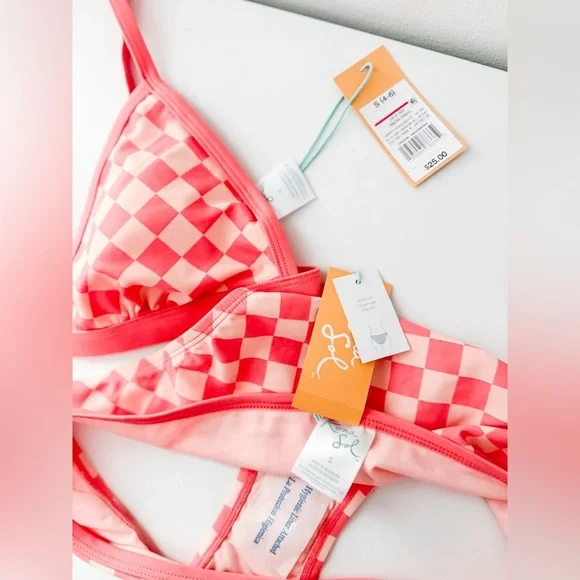 NWT Kona Sol Checkered Bikini - Picture 5 of 6